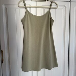 American Eagle Women's Olive Green Tank Slip Dress